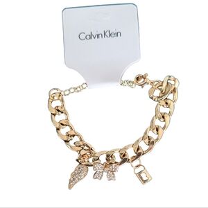 Calvin Klein Gold Tone Charm Bracelet NWT
